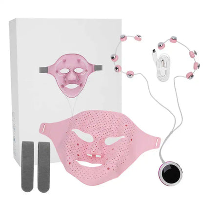 Electric Massage Beauty Mask 3D Silicone Mask EMS Vibrating Facial Acupuncture Massager
