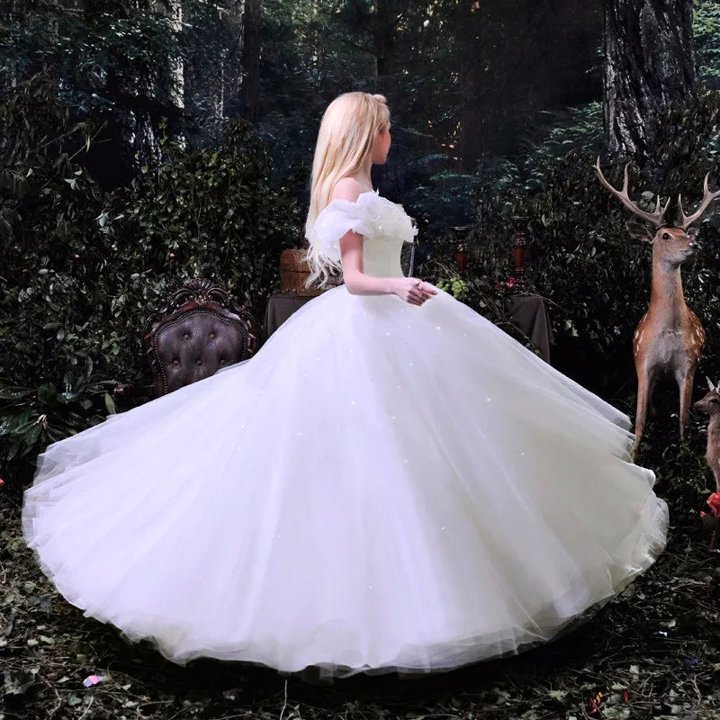 Blue Cinderella Wedding Dress