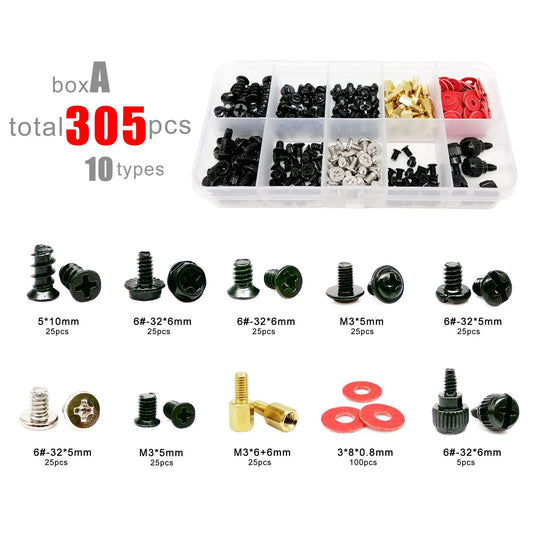305/780pcs Computer PC Case Hard Disk Drive Fan Motherboard Power Supply Server Assemble