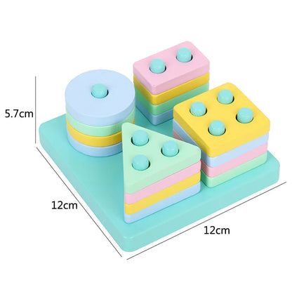 Montessori Baby Toys Kids 3D Wooden Puzzles Early Learning Baby Games Toys
