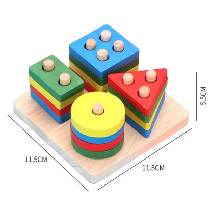 Montessori Baby Toys Kids 3D Wooden Puzzles Early Learning Baby Games Toys