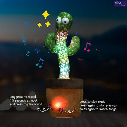 Talking Cactus Toy with LED 120 English Songs Singing Musical Toys