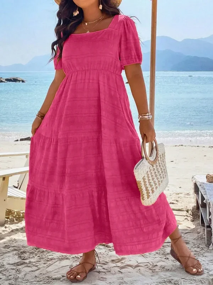 Plus Size Square Neck Dress