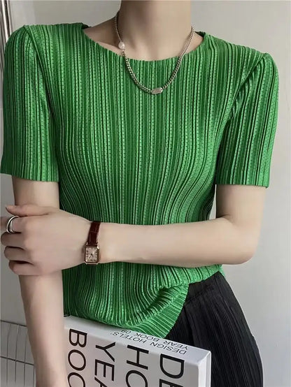 Women Miyake Pleated Top