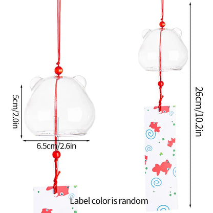 Japanese Style Wind Chimes Glass Decorative Wind Bell Garden Window Hanging Pendants