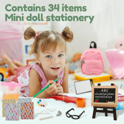 Mini Doll School Supplies