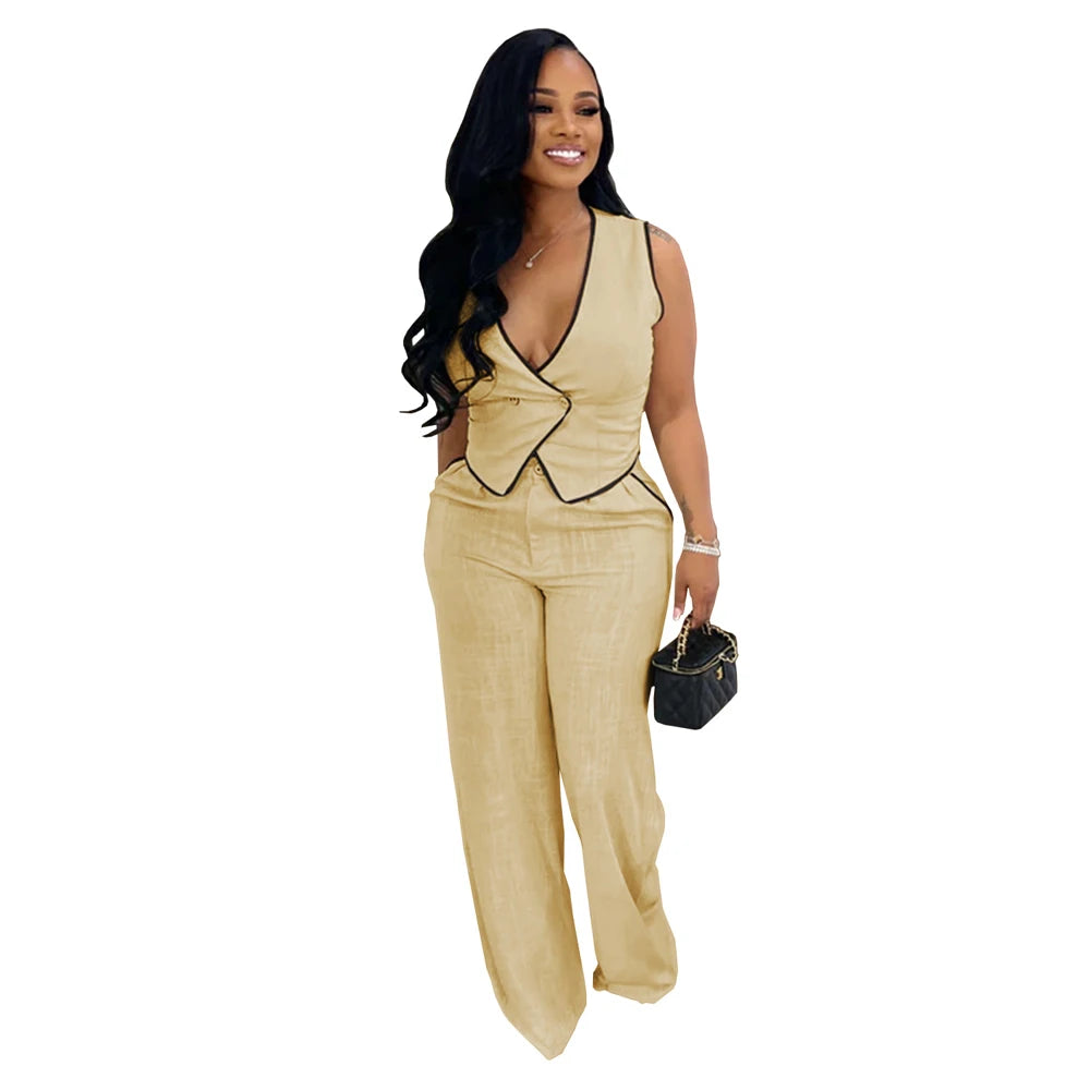 Women Elegant Pants Suit Set