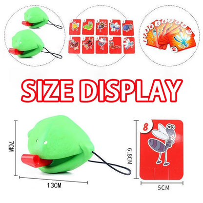 Frog Lizard Mask Wagging Tongue Lick Cards Board Games for Children Family Party Toys