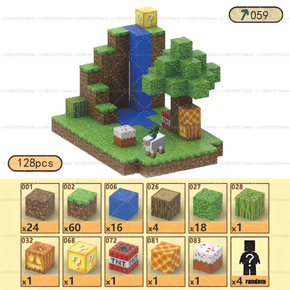 Magnetic Building Blocks Mine World Magnet Cube Set for Boy Girl Kid Age 3+ DIY Model