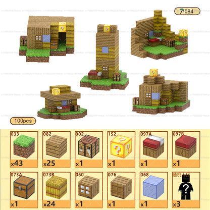 Magnetic Building Blocks Mine World Magnet Cube Set for Boy Girl Kid Age 3+ DIY Model