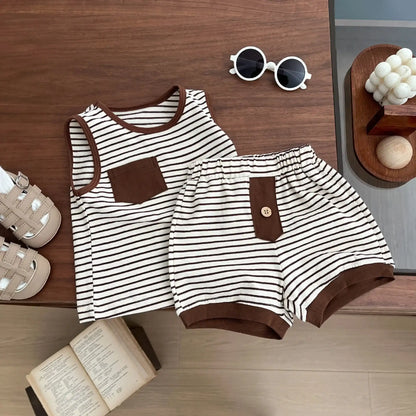 Kids Striped Summer Clothing Set