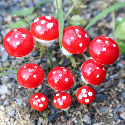20Pcs Artificial Mini Resin Mushroom Miniatures Fairy Garden Landscape Moss Terrarium