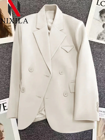 New Spring Autumn Blazer Woman 2024 Chic Elegant Woman Jacket Outerwears Blazers