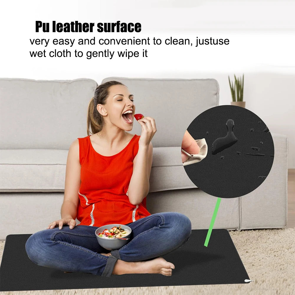 Grounding Mat for Sleep, Energy, Pain Relief, Inflammation, Balance, Wellness. Earth Connected Therapy Indoor Grounding