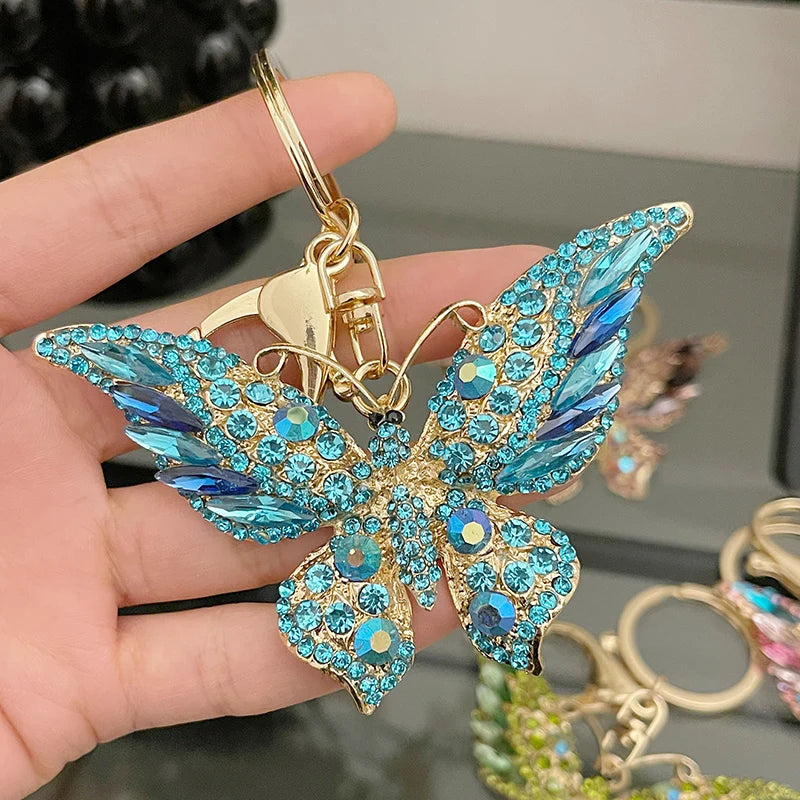 Easya 2024 Fashion Butterfly Bows Luxury Glitter Keychains High Quality Bags