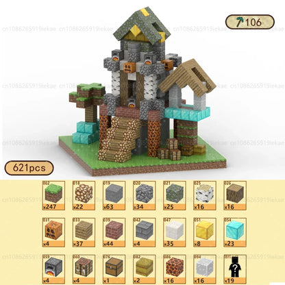 Magnetic Building Blocks Mine World Magnet Cube Set for Boy Girl Kid Age 3+ DIY Model