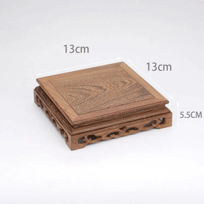 Wooden Retro Tea Tray Table Delicate Small Square Teapot Bases Bonsai Stand Vase Bonsai