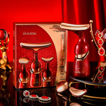 3 In 1 Facial Lifting Device Neck Facial Eye Massage Face Slimmer EMS Beauty Skin Tightening