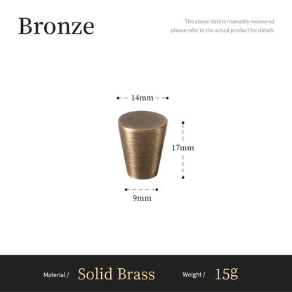 Solid Antique Brass Handle Furniture Handles Single Hole Pendant Drawer Knob T-Bar Kitchen Cabinet Pull Customizable