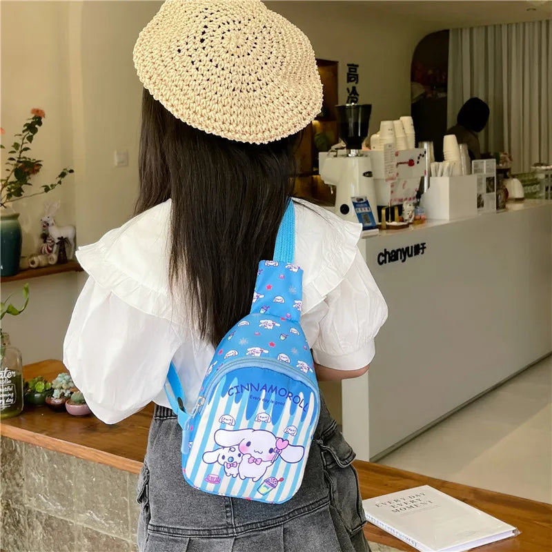 Sanrio Bag Cinnamoroll Bag Cartoon Shoulder Handbag Kuromi Kawaii Hello Kitty Chest Bags