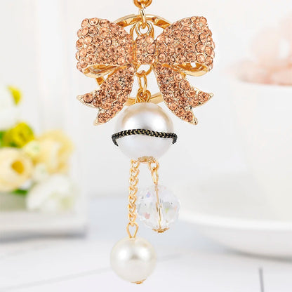 Easya 2024 Fashion Butterfly Bows Luxury Glitter Keychains High Quality Bags