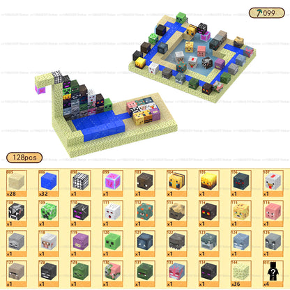 Magnetic Building Blocks Mine World Magnet Cube Set for Boy Girl Kid Age 3+ DIY Model