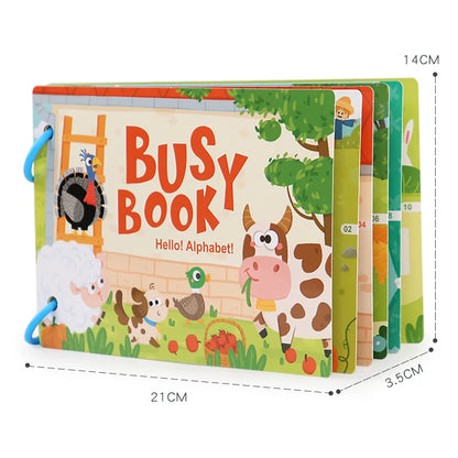 Montessori Baby Busy book My First Quiet Book Paste Early Learning Education Toy Children