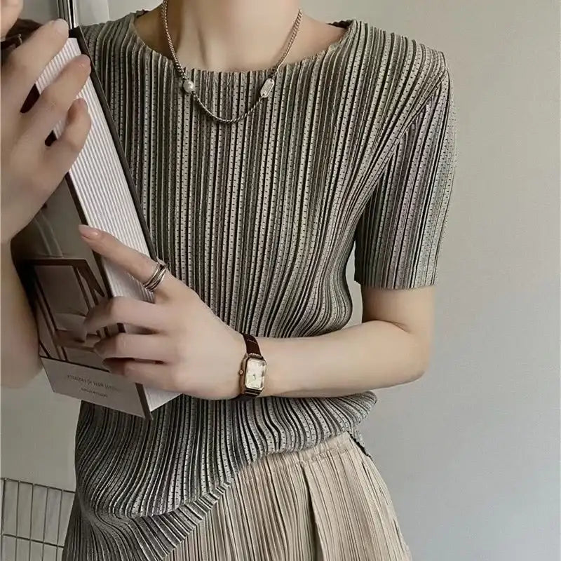 Women Miyake Pleated Top