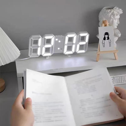 Simple Fashion Electronic Clock 3D Luminous Digital Clock Voice-activated Silent Alarm Clock