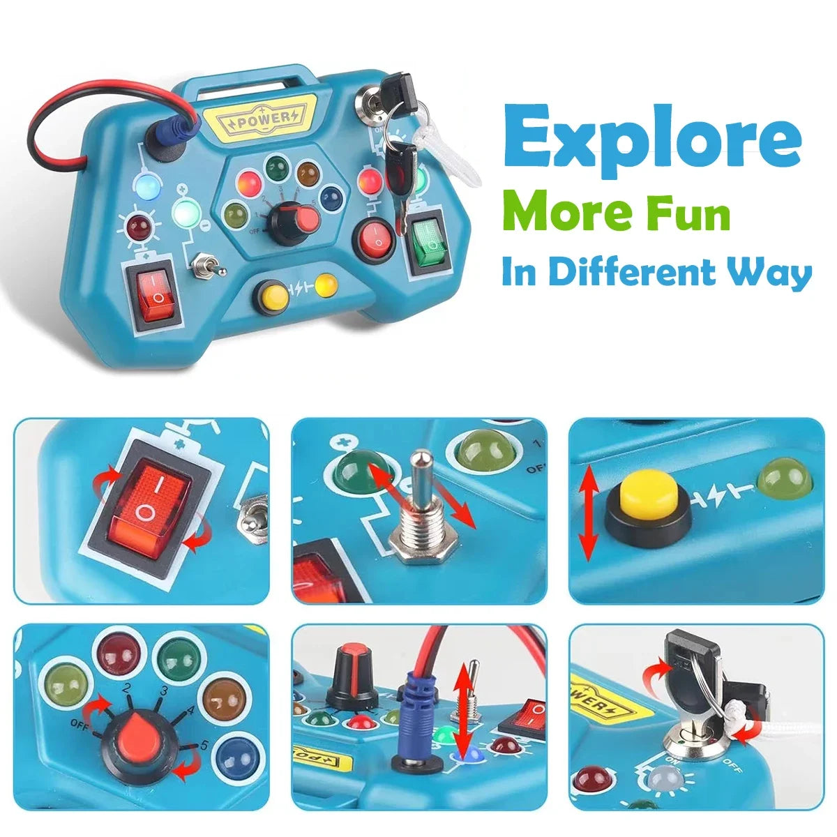 Montessori Busy Board Toys for Toddlers Gifts for 3 Year Old Baby Boys Girls