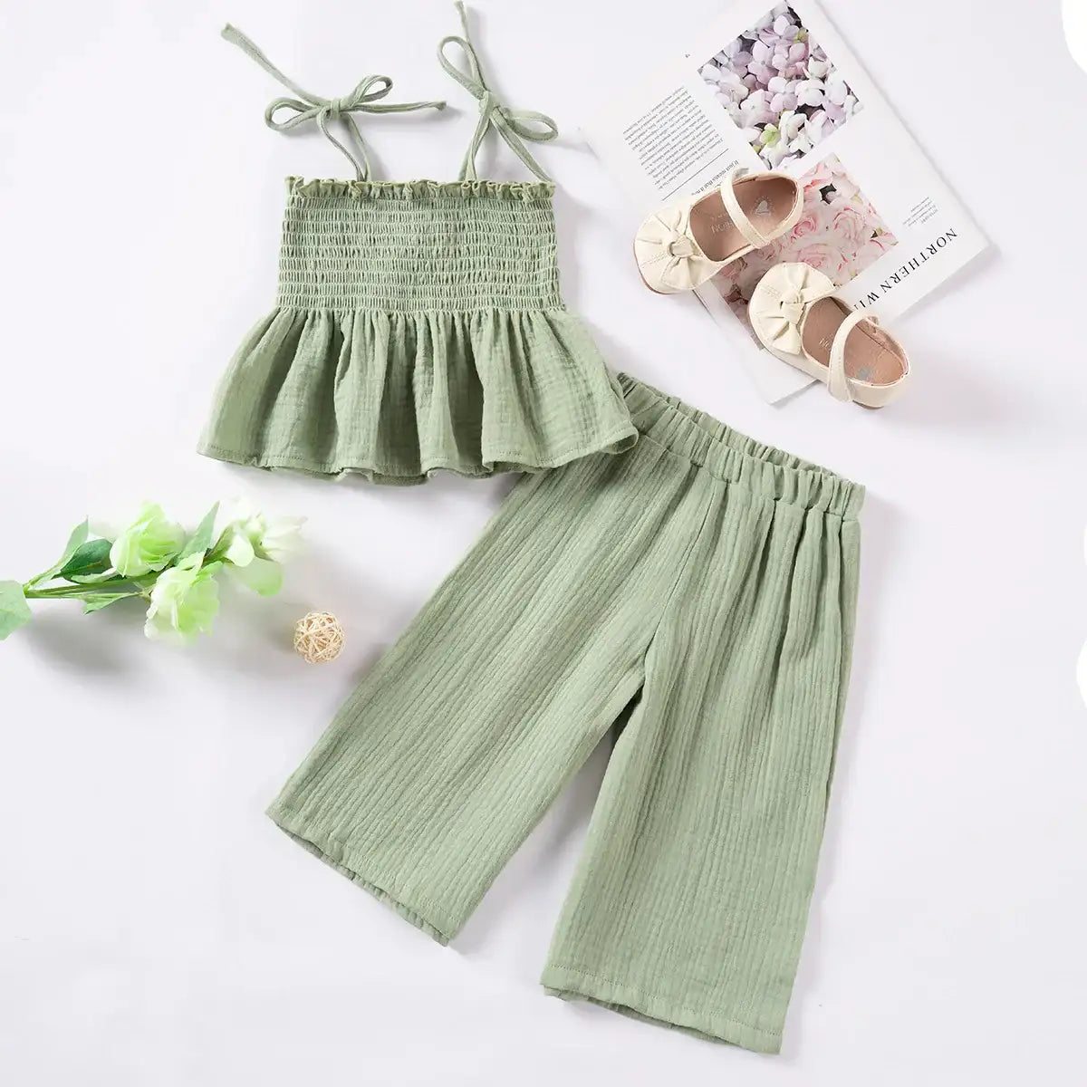 Korean Girls Summer Clothing Set