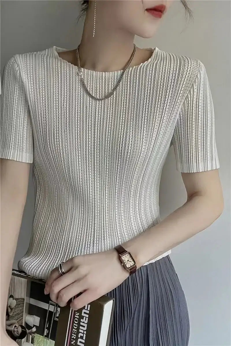Women Miyake Pleated Top