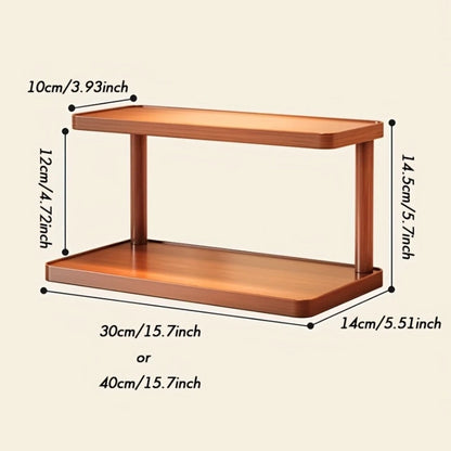 2-Tier Wooden Storage Rack