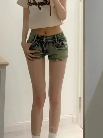 Women Distressed Denim Shorts