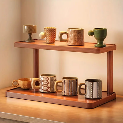 2-Tier Wooden Storage Rack