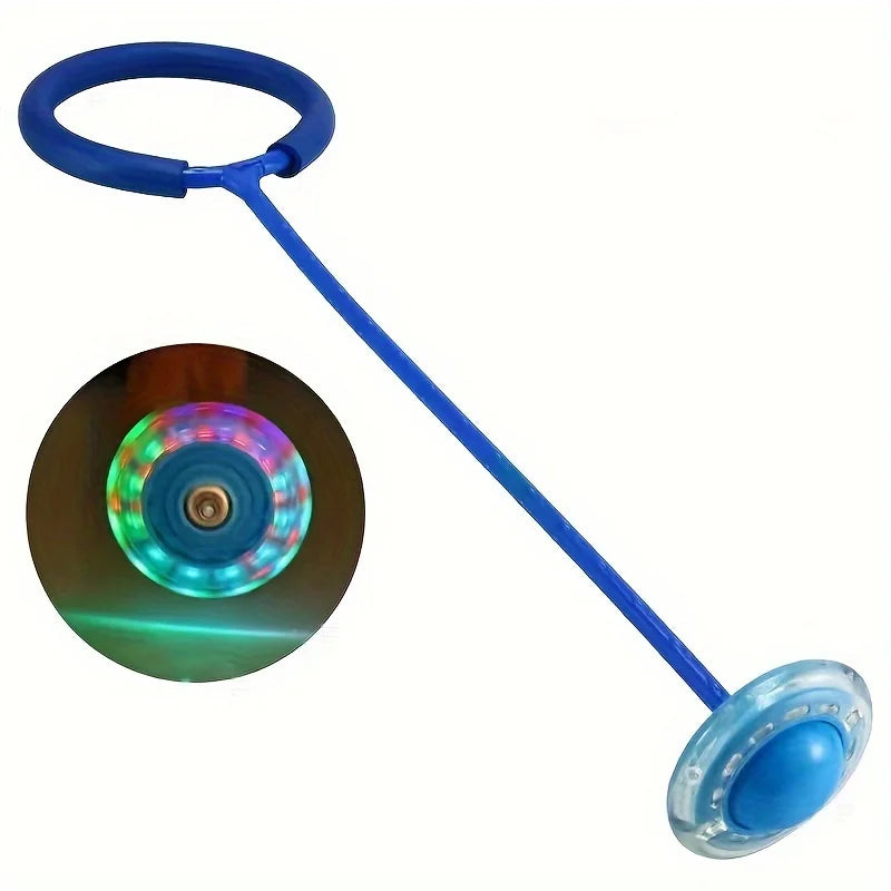 1Pc Children Flashing Jump Ring Sports Bouncing Ball Foldable Flashing Bouncing Ball