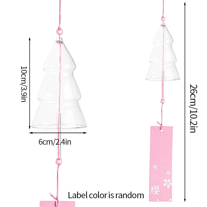 Japanese Style Wind Chimes Glass Decorative Wind Bell Garden Window Hanging Pendants