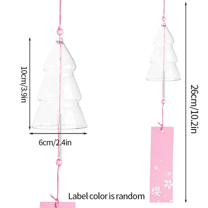 Japanese Style Wind Chimes Glass Decorative Wind Bell Garden Window Hanging Pendants