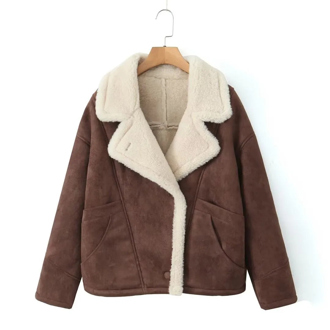 Women's Clothing 2024 Autumn and Winter New Fashion Casual Leather and Fur Lamb Wool