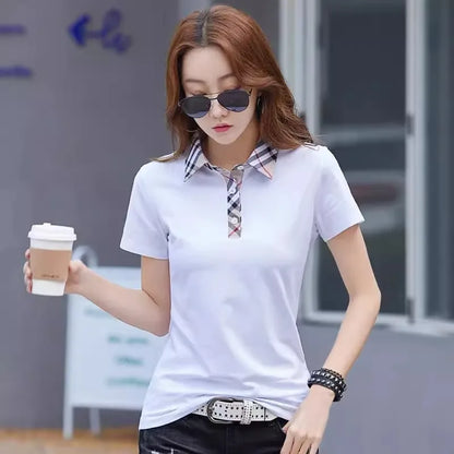Women Plaid Summer T-Shirt