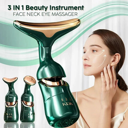 3 In 1 Facial Lifting Device Neck Facial Eye Massage Face Slimmer EMS Beauty Skin Tightening