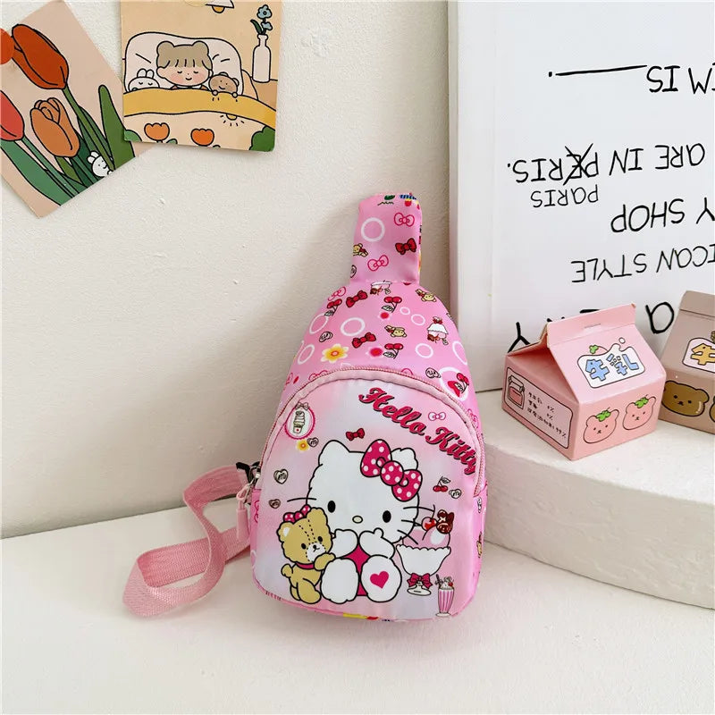 Sanrio Bag Cinnamoroll Bag Cartoon Shoulder Handbag Kuromi Kawaii Hello Kitty Chest Bags