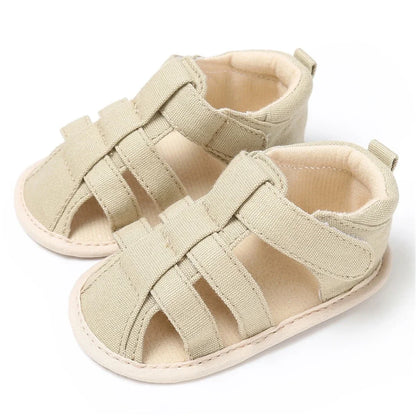 Soild Summer Sandals For Boys Toddler Infant Newborn Kids Baby Boys Canvas Soft Sole Crib Shoes Fashion Baby Shoes