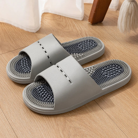 PVC Unisex Slippers Massage Wellness Home Slippers Comfortable Breathable Indoor Slippers