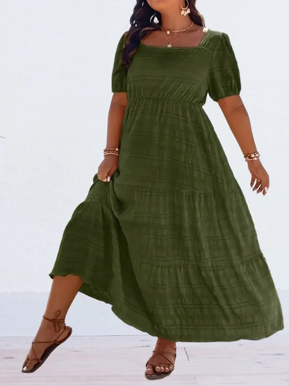 Plus Size Square Neck Dress