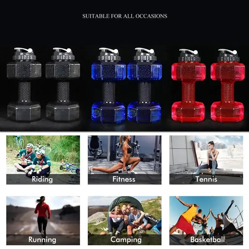 Dumbbell Water Bottle 2L