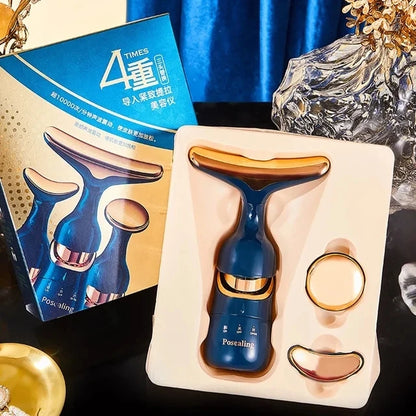 3 In 1 Facial Lifting Device Neck Facial Eye Massage Face Slimmer EMS Beauty Skin Tightening