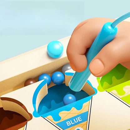 Juguete laberinto magnético con cuentas digitales magnéticas para práctica de rompecabezas