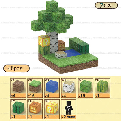 Magnetic Building Blocks Mine World Magnet Cube Set for Boy Girl Kid Age 3+ DIY Model