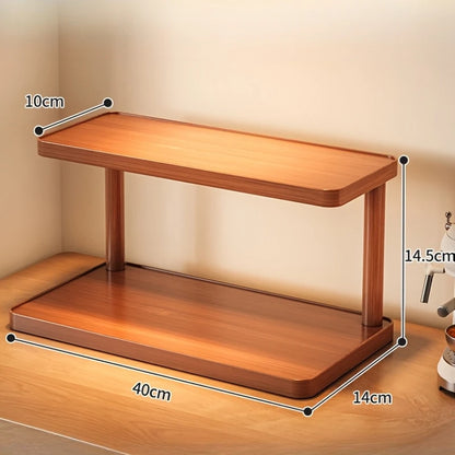 2-Tier Wooden Storage Rack